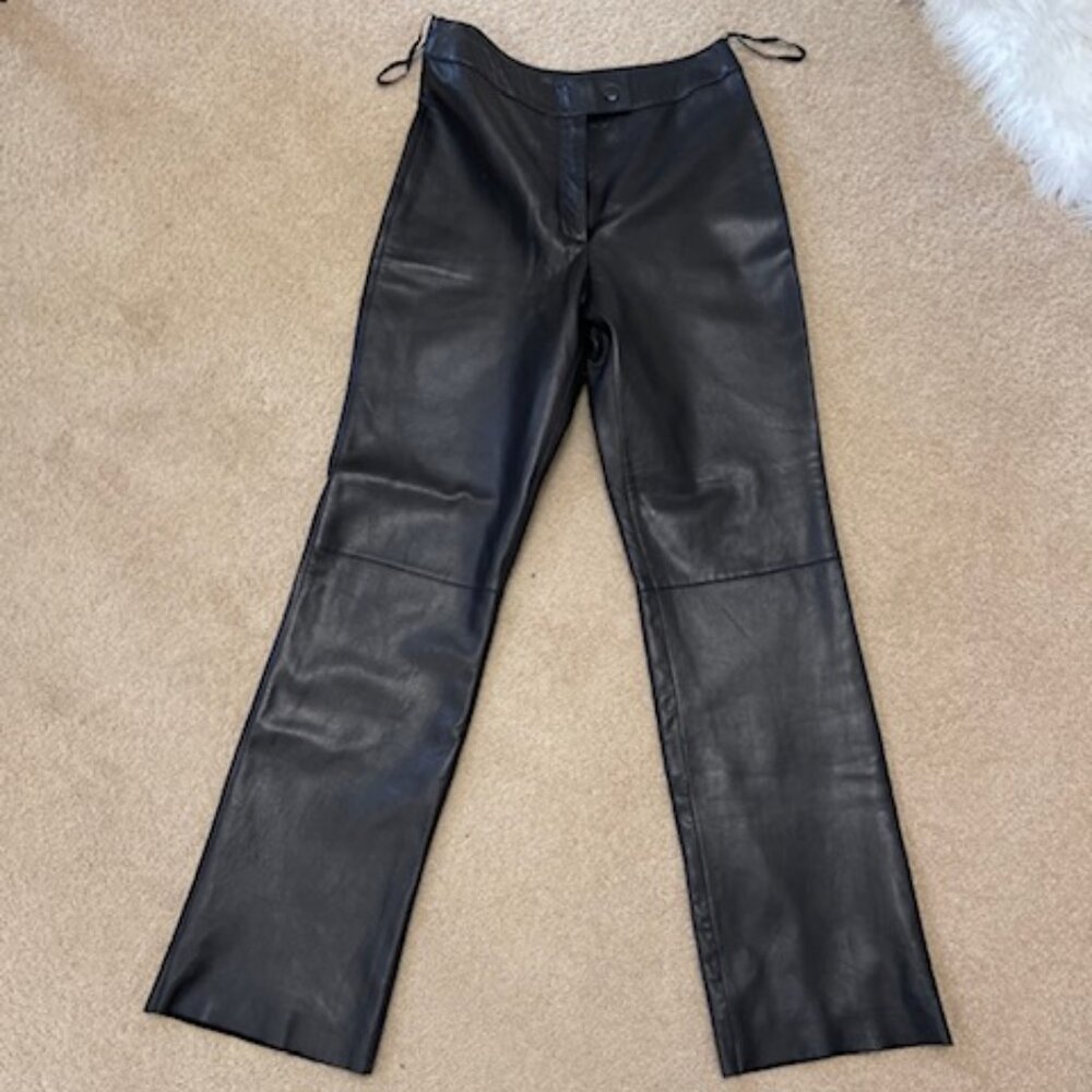 Classiqu Entier 100% Leather Bootcut Pants size 4/6